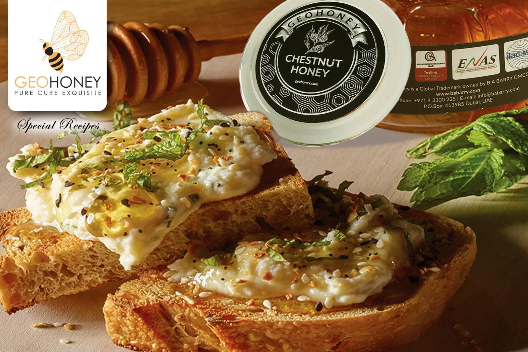 Chestnut Honey and Ricotta Toast