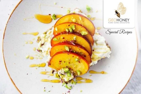 Roasted Peach, Honey And Pistachios Pavlovas – Pure Bliss!